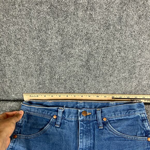 Wrangler Jeans Mens Size 33x38 Blue Cowboy Cut Straight Fit Western Denim - Picture 5 of 10